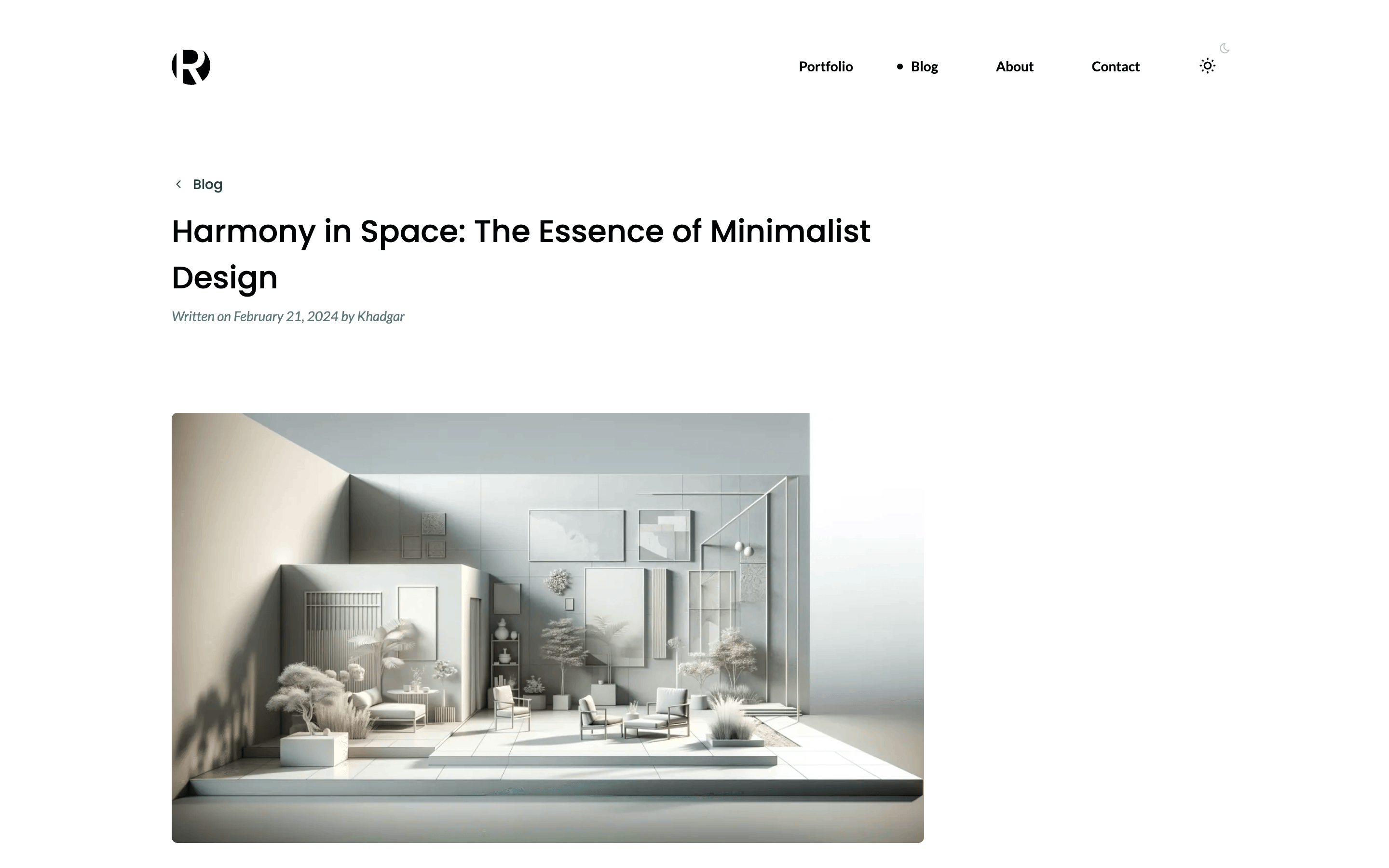 A blog post with its image and text