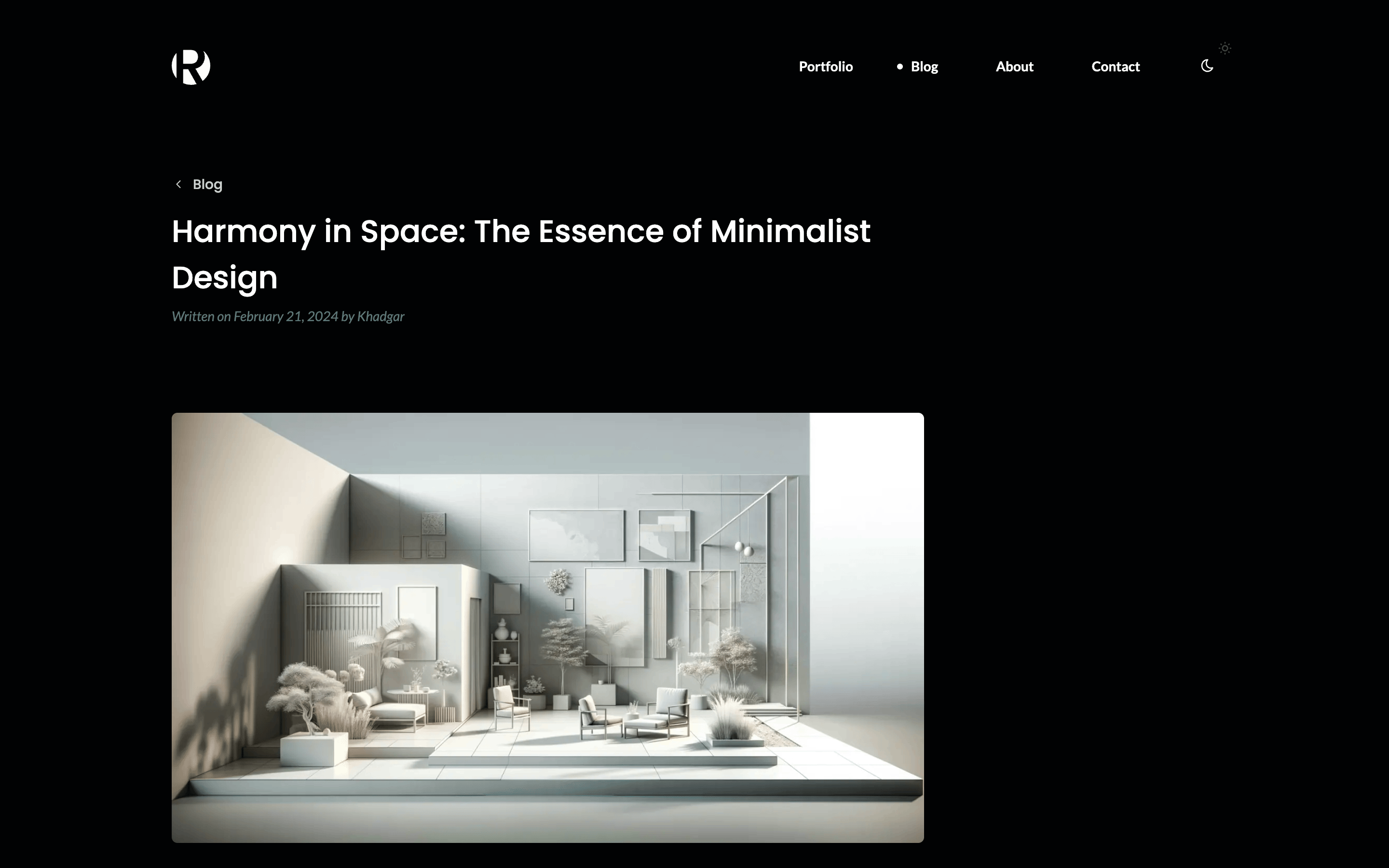A blog post with its image and text